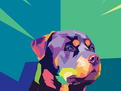 Rottweiler WPAP pop art art