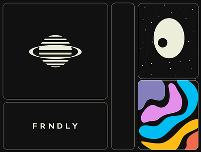 A Friendly Universe branding design exploration ill illustration logo motion graphics space visual branding