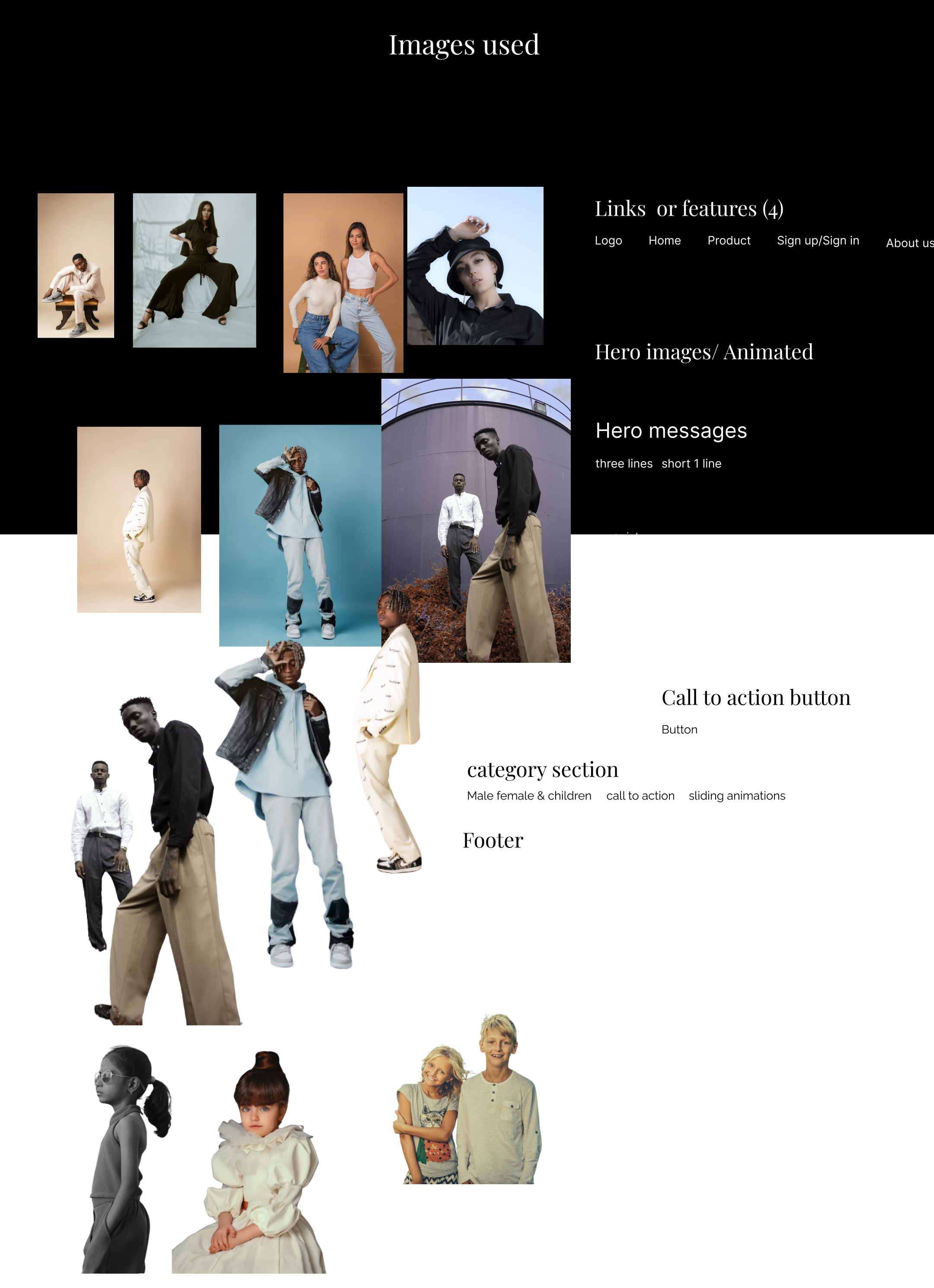 Fashion website design design fashion landing page design ui web design
