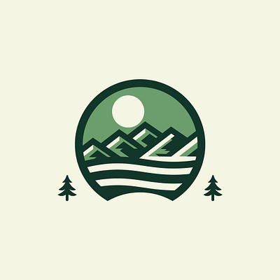 Pikake National Park Logo design graphic design green illustration logo national park nature park trees vector