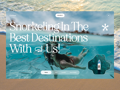 Snorkeling Travel Website - Sinorkle design diving hero section sea diving snorkeling summer tenggelam trip ui user interface ux water web design website