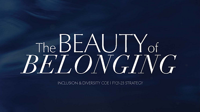 The Beauty of Belonging | Presentation Design branding design presentation design typography