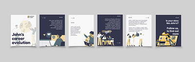 Genhouse Project LinkedIn carousel design graphic design illustration ui