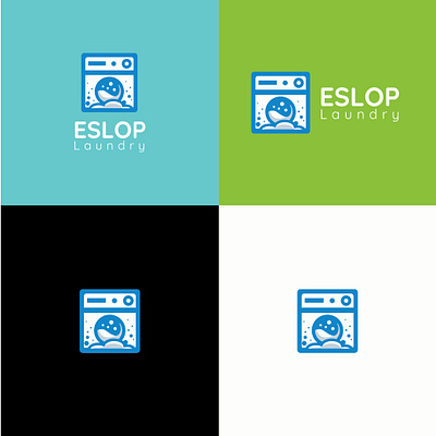 ESLOP Laundry logo clean logo clothing logo laundry laundry logo wash logo wishing mechanic logo