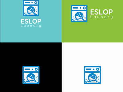ESLOP Laundry logo clean logo clothing logo laundry laundry logo wash logo wishing mechanic logo