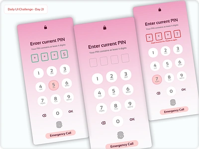 Daily UI Challenge #21 - PIN Screen daily ui challenge daily ui challenge 21 design graphic design hype 4 academy mobile design pin screen ui ux ux design