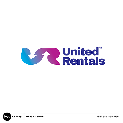United Rentals concept branding graphic design icon identity initials logo typography