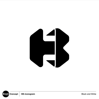 HB icon B/W branding design graphicdesign icon initials logo monogram