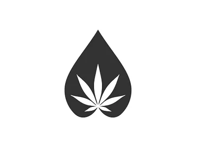 Drop Cannabis Logo cannabis care cure drop health leaf logo medicine natural nature water