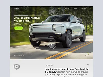 Trumvolt - Rivian R1T - EV Car Landing Page car dealer electric elementor ev framer landing page rental shopify template theme ui vehicle webflow website wordpress