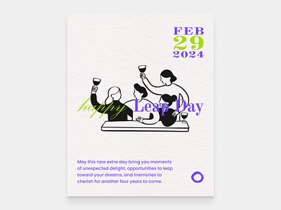 Happy Leap Day! - Postcard Design design designservices designstudio freelancer happyleapday leap2024 leapday postcard postcarddesign visual design