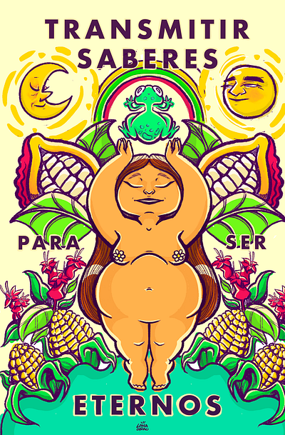 PACHA bogota character colombia design illustration latino muralism nature