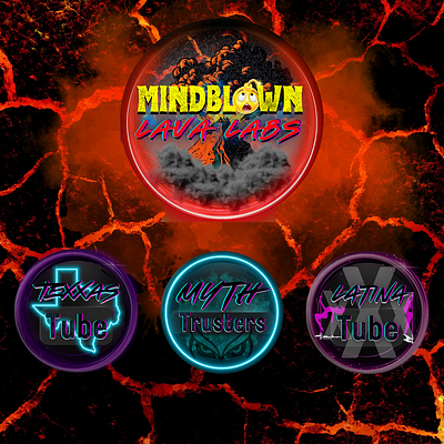 MindBlown Lava Labs colorful graphic design lava layered logo texas text