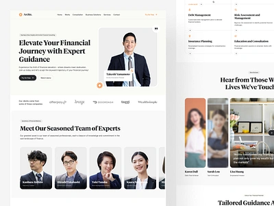 Archie. - Finance Consultant Landing Page 💰 app design finance finance app finance consultant finance landing page finance website insurance landing page minimal ui ux web website