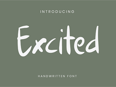 FREE - Excited Handwritten Font book branding cover design font food graphic design handwritten te