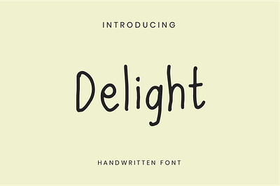 Delight Handwritten Font book branding cover design food graphic design handwritten logo