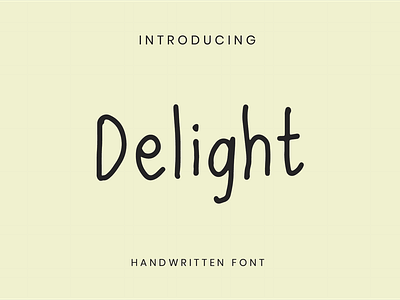 Delight Handwritten Font book branding cover design food graphic design handwritten logo