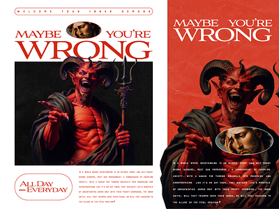 Maybe You're Wrong art directio graphic design micosoftcopilot photoshop poster