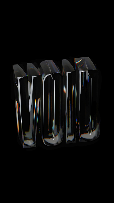Void glass 3d animation branding graphic design logo motion graphics ui