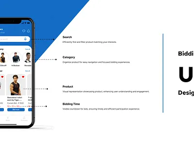 The Bidding app(Celebrity product) androidapp branding design homescreen ui visual design