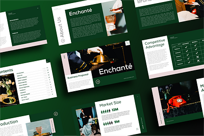 Enchante - Business Proposal Presentation Template business proposal canva canva presentation canva proposal canva template deck pitch deck presentation presentation design presentation template proposal template