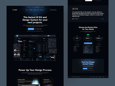 Design System Landing Page UI component library components dark landing page design design fast design system design system website figma global styles landing page landing page ui ofspace pricing product review styleguide subscription ui ui kit