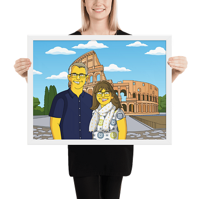Personalized Simpsons Style drawing graphic designs illustration simpsons art ui