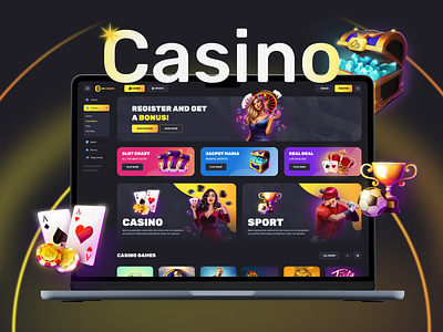 Casino Website Design (Home Page) casino game casino landing page casino website casino website design landing page design