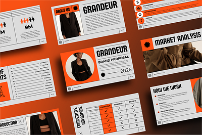 GRANDEUR - Brand Proposal Presentation Template canva proposal