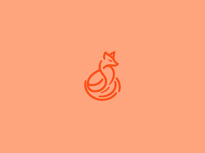 Fox Logo animal brand business creative design emblem fox icon line art logo marketing minimalist modern nature orange playful professional sleek symbol wildlife