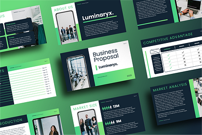 Luminaryx - Business Proposal Presentation Template canva proposal