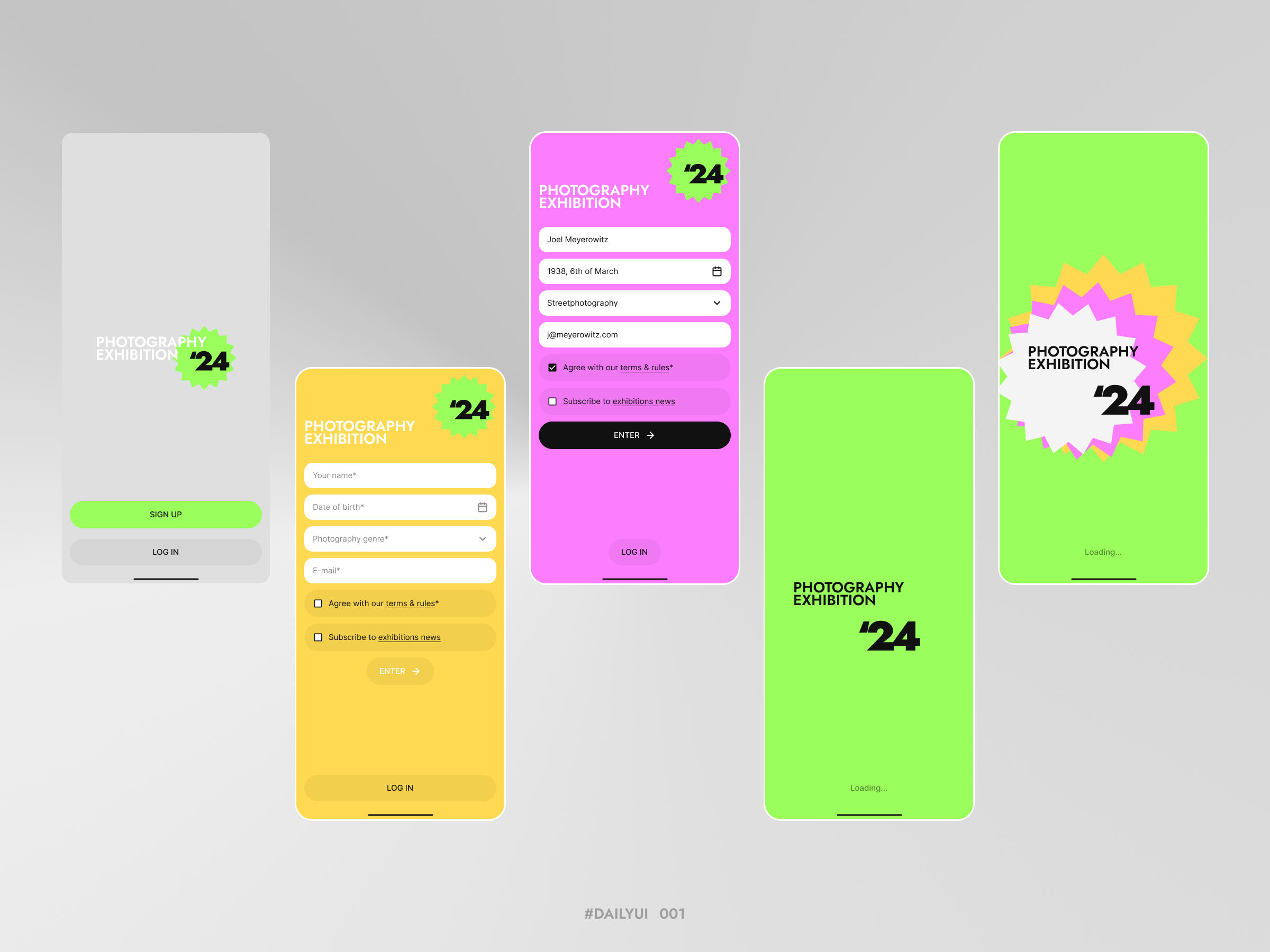 Sign Up (Daily UI #001) concept dailyui mobile mobile ui motion product sigh up ui uiux