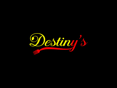 Destinys Resturent Logo Design letter