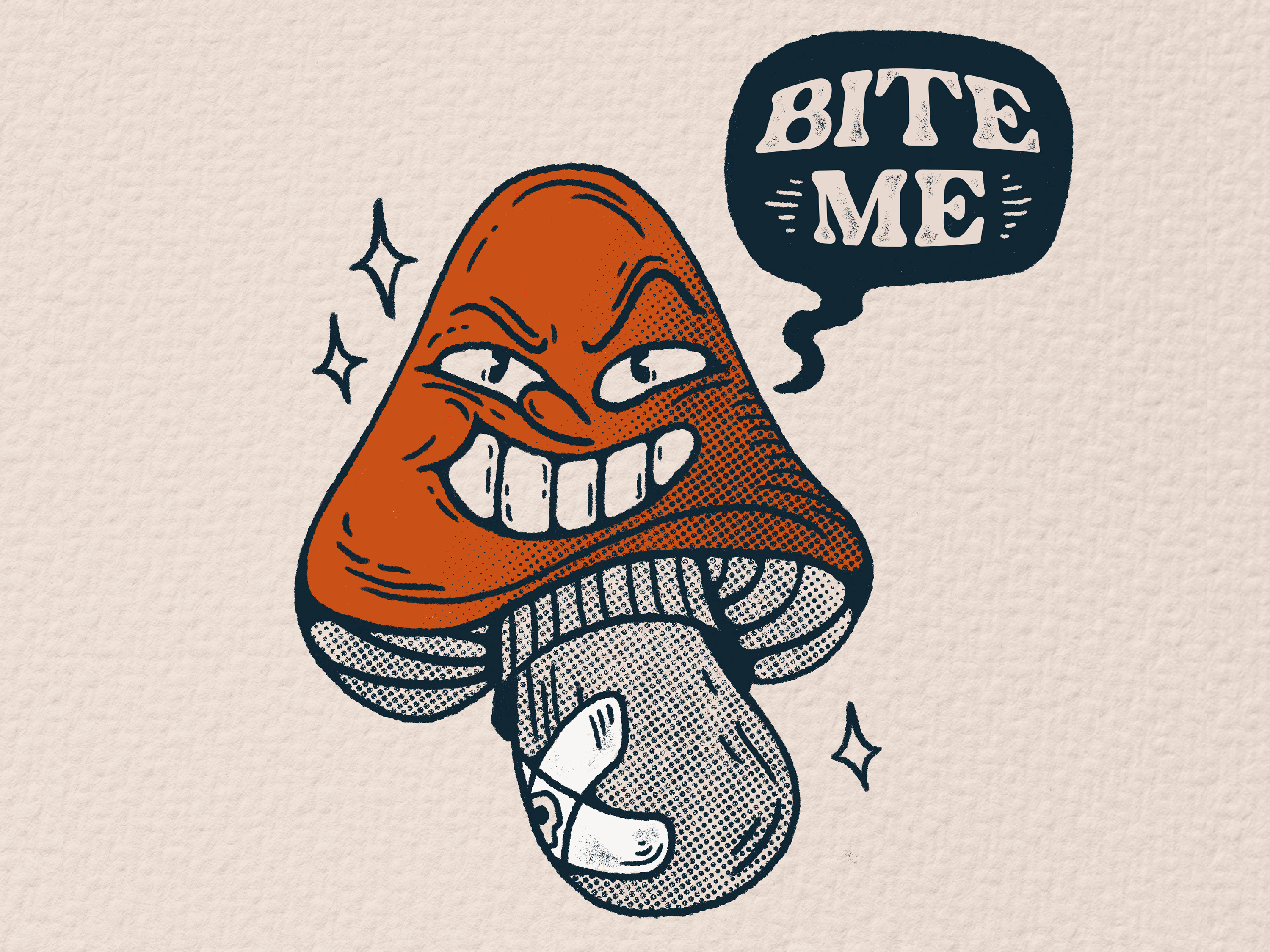 Mushroom Tattoo biteme character color colorful cool cute design mushroom mushrooms style tattoo temporary