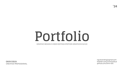 Onin's Portfolio 🎨 animation branding graphic design motion graphics video editing