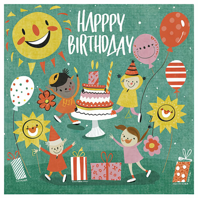 Happy Birthday Greeting Cards graphic design