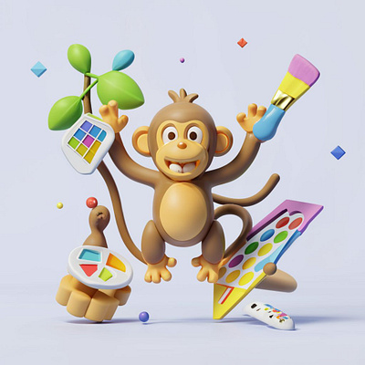 Artistic Monkey 3d