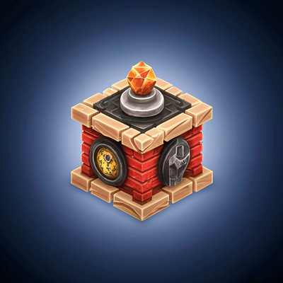 treasure box in 3d game assets for unreal / unity. 3d