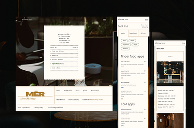 Receipt-style Restaurant Website branding responsive template ui ux web design website