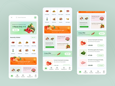 Mobile App Design Food e commerce mobile app food app mobile app design product design saas design uiux design