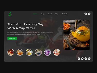 Tea Website Template figma design landing page landing page design tea website template ui design website design website template