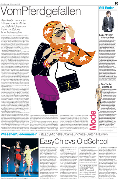 Fashion Illustration for Swiss Lifestyle Magazine NZZ am Sonntag classy editorial elegant fashion brand fashion illustration feminine lifestyle stylish vector women