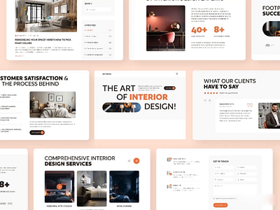 Interio - Interior Design Website animation architecture branding clean company design furniture furniture website home decor homedecor interior interior design landing page minimal motion graphics ui ux uxui web website design