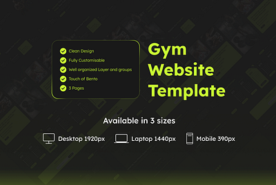 Gym App Concept figma product design ui ux web design web template