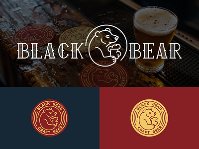 Black bear Craft beer logo bear beer branding brewery craft design graphic design logo mark vector