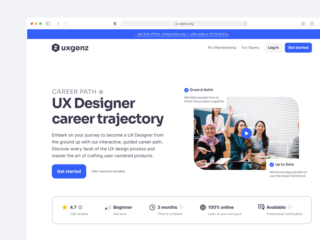 UXGenz: Landing Page designgrowth