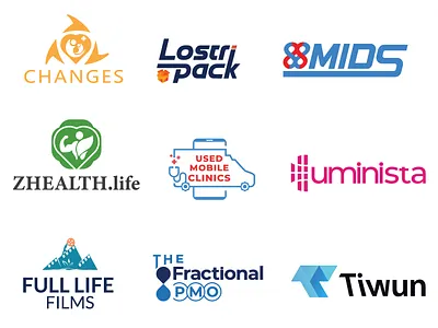 Logos collection abstract animation branding branding identity design gradient graphic design logo modern motion graphics symbol