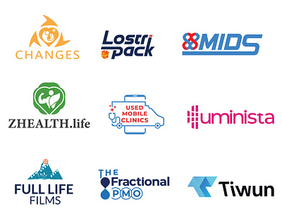 Logos collection abstract animation branding branding identity design gradient graphic design logo modern motion graphics symbol