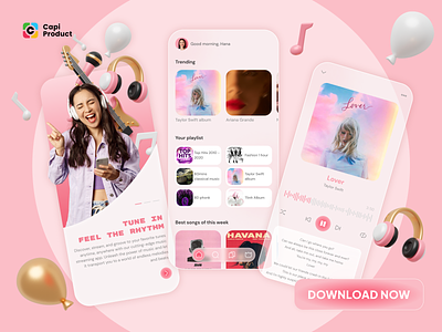 Music Streaming App - Mobile App Design Concept app design mobile modern app design music app music app design music mobile app design music streaming app streaming app ui