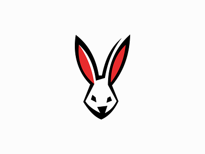 Rabbit Logo animal branding bunny design emblem geometric icon identity illustration logo mark minimalist modern pet premium rabbit simple sports symbol vector